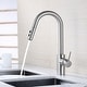 preview thumbnail 38 of 45, Luxier KTS21 Single Handle Pull Down Sprayer Kitchen Faucet Brushed Nickel