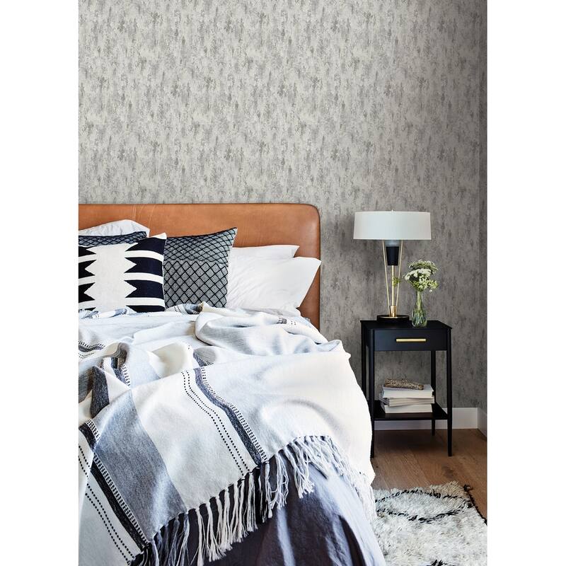 A-Street Prints Diorite Sterling Splatter Wallpaper