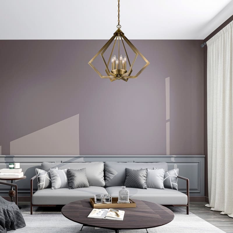 Livex Lighting 6-light Antique Brass Indoor Chandelier, 40926-01 - 26" DIA 25" H