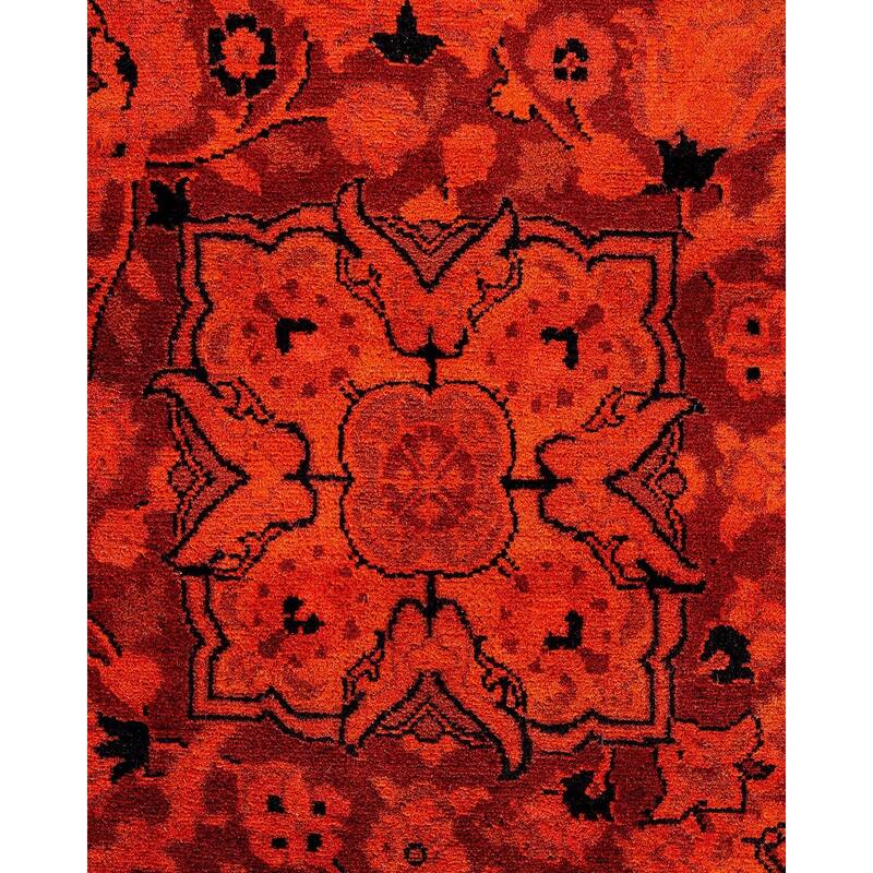 Fine Vibrance, One-of-a-Kind Hand-Knotted Area Rug - Red, 8' 1" x 8' 1" - 8' 1" x 8' 1"