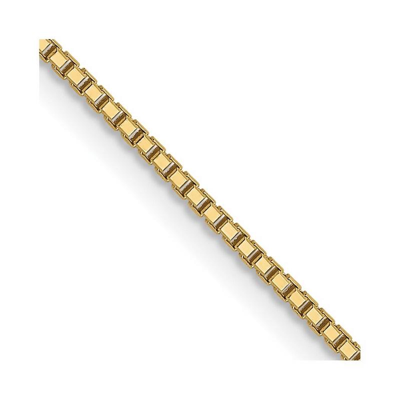 Curata 10k Yellow Gold 0.95mm Diamond-cut Octagonal Box Chain Necklace Options: 16 18 20