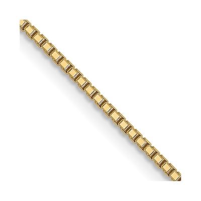Curata 10k Yellow Gold 0.95mm Diamond-cut Octagonal Box Chain Necklace Options: 16 18 20