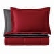 preview thumbnail 1 of 10, Truly Soft Everyday Reversible Down Alternative 3-Piece Comforter Set Red/Dark Grey - 2 Piece - Twin - Twin XL
