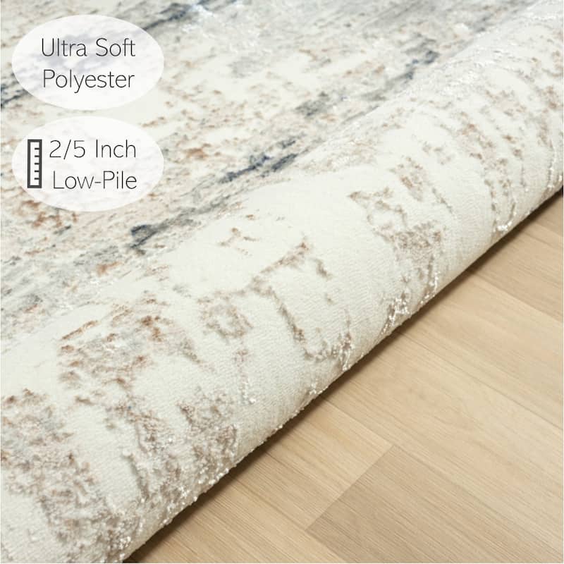Sevita Modern Abstract Polyester Indoor Area Rug
