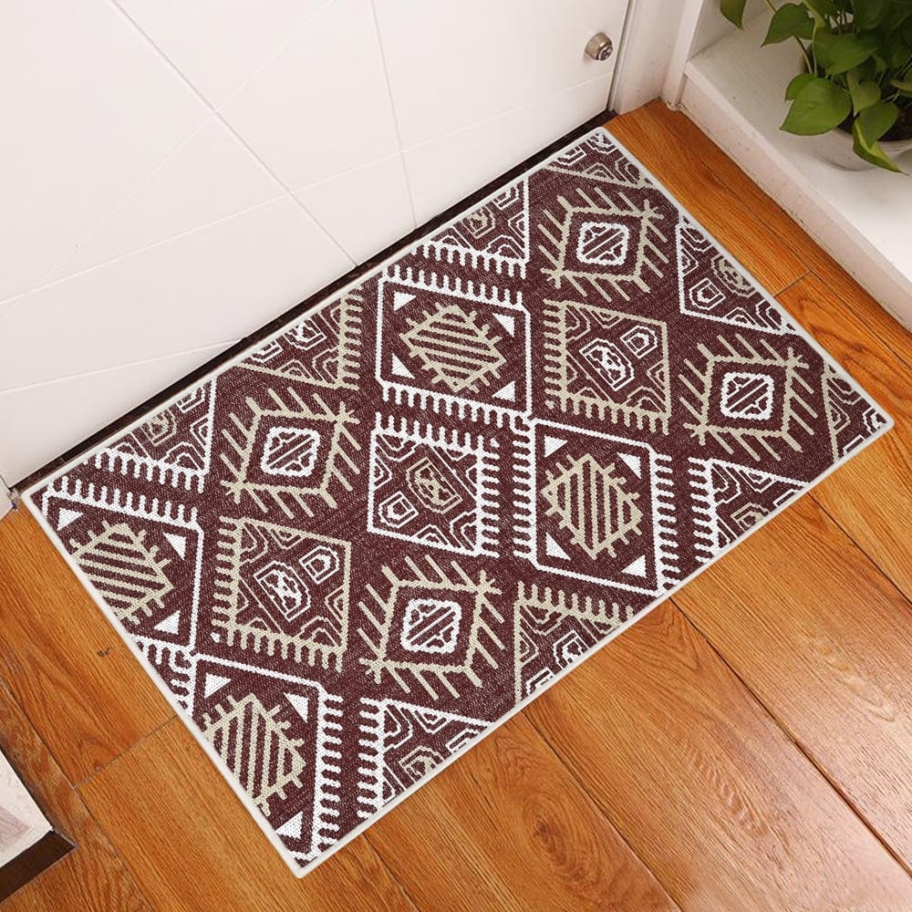 Sussexhome Heavy Duty Ultra Thin Non Slip Washable Cotton Indoor Rug - 2' x 3'