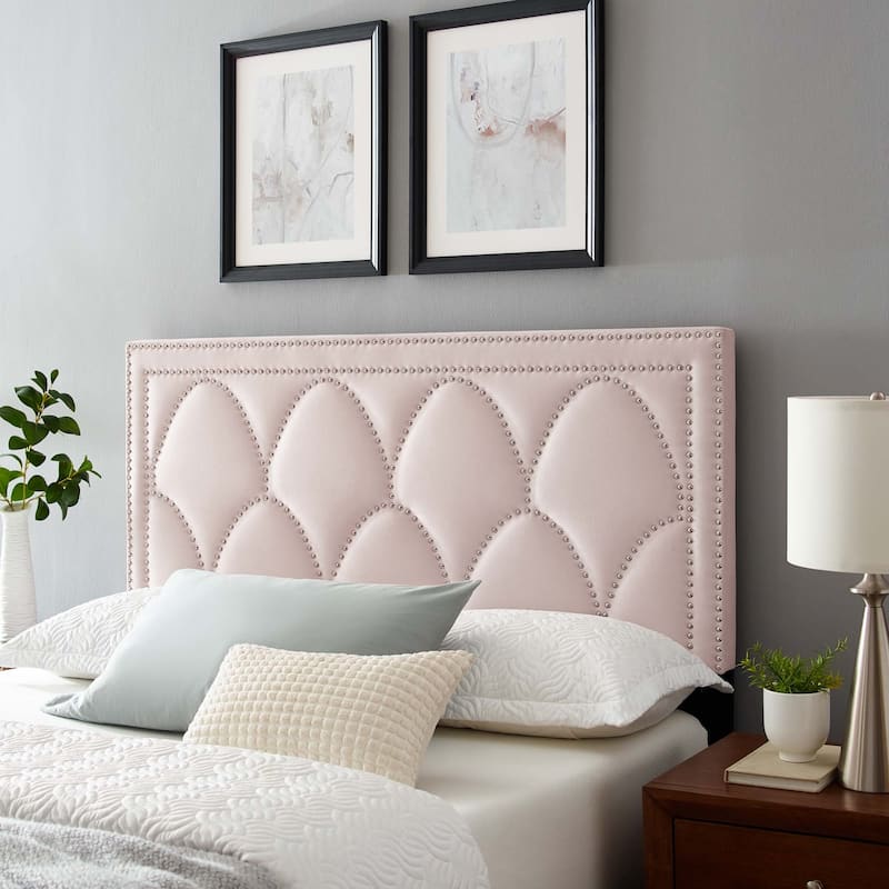 Greta Performance Velvet King/California King Headboard - Pink