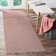 SAFAVIEH Handmade Montauk Rukhsana Flatweave Cotton Fringe Rug - 2'3" x 14' - Ivory/Red