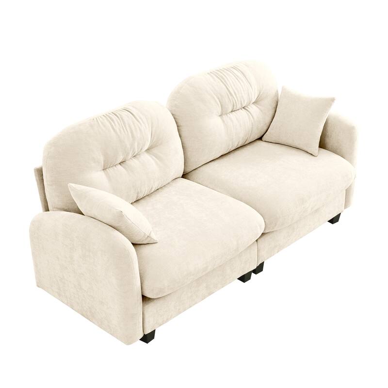 GDF Studio - Cloudy Modular Modern Chenille Sectional Sofa with Tufted Cushion Backrest and Ergonomic Design