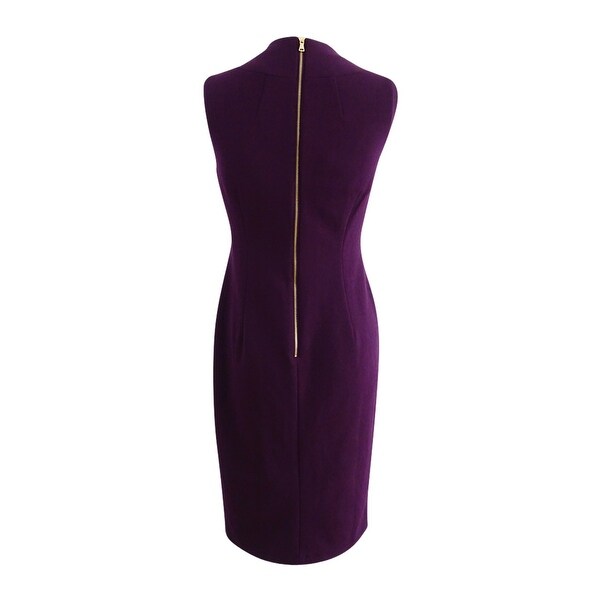 scuba crepe sheath dress
