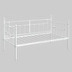 preview thumbnail 15 of 34, VECELO Roman Column Daybed 79" Iron Frame Space Saving Daybed Set with Rolling Trundle for Guest Teen Room Black or White
