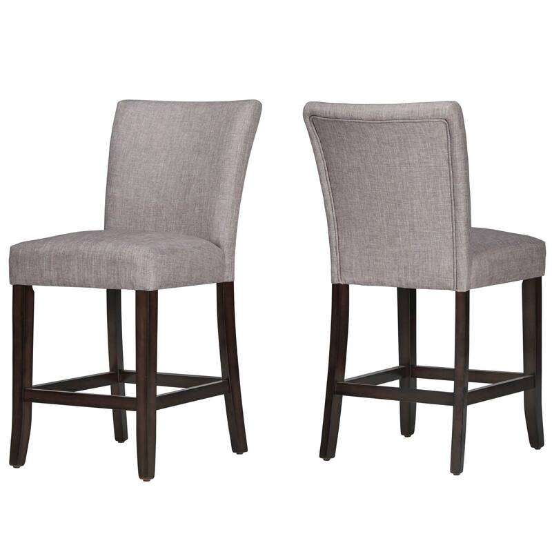 Parson Classic Linen Counter Height High Back Stools (Set of 2) by iNSPIRE Q Bold - Grey