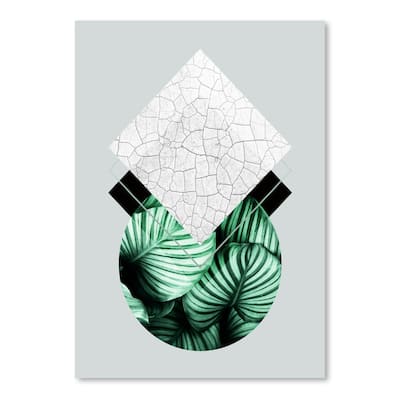 Americanflat - Minimalist Geometric Tropical Leaves by Pop Monica - 16"x20" Poster Art Print