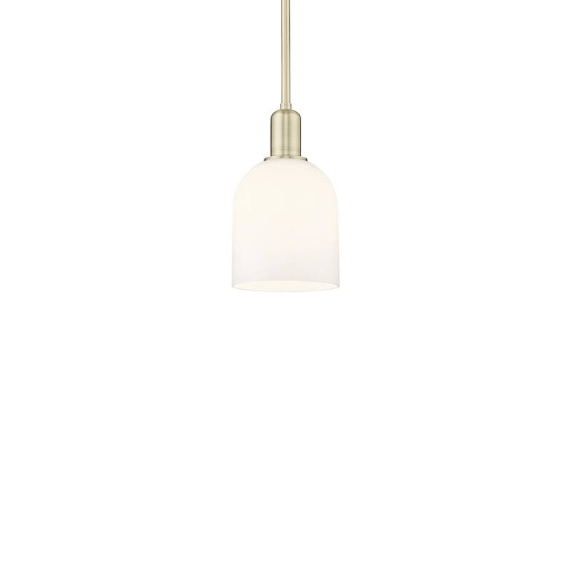 Innovations Lighting 716-1S-11-6 Bella Pendant Bella 6" Wide Mini - Antique Brass / White