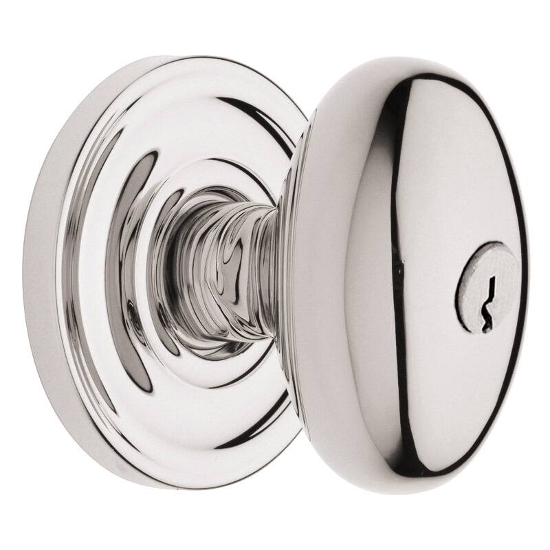 Baldwin Egg Style Single Cylinder Keyed Entry Door Knob Set with Egg