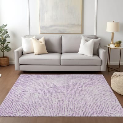 Machine Washable Indoor/ Outdoor Chantille Contemporary Diamonds Rug