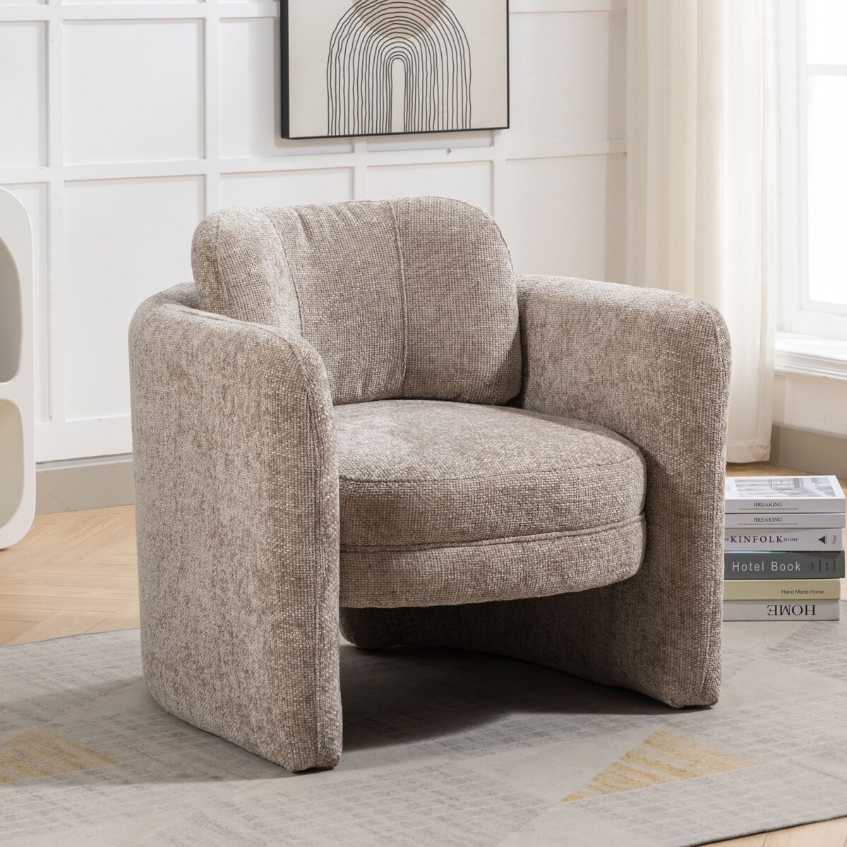 Mid century modern online barrel chair