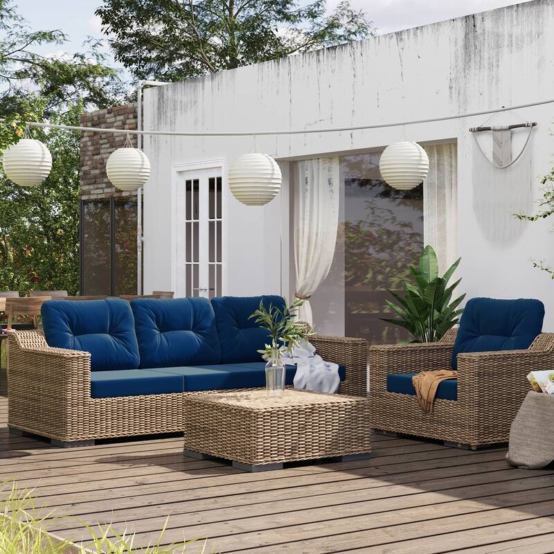 WINSOON 24x24 Inch Outdoor Deep Seat Cushion Set,Waterproof and Resistant