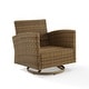 preview thumbnail 6 of 32, Crosley Bradenton Outdoor Wicker Swivel Rocker Chair