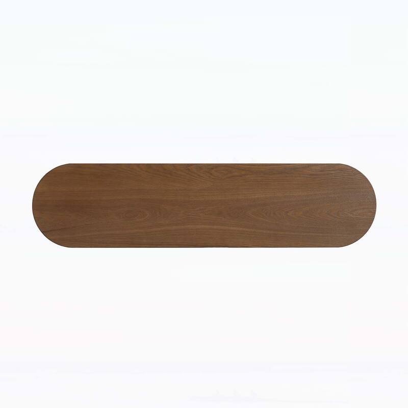 Slim Sofa Table with Open Shelf & Elegant Wood Grain,for Living Room