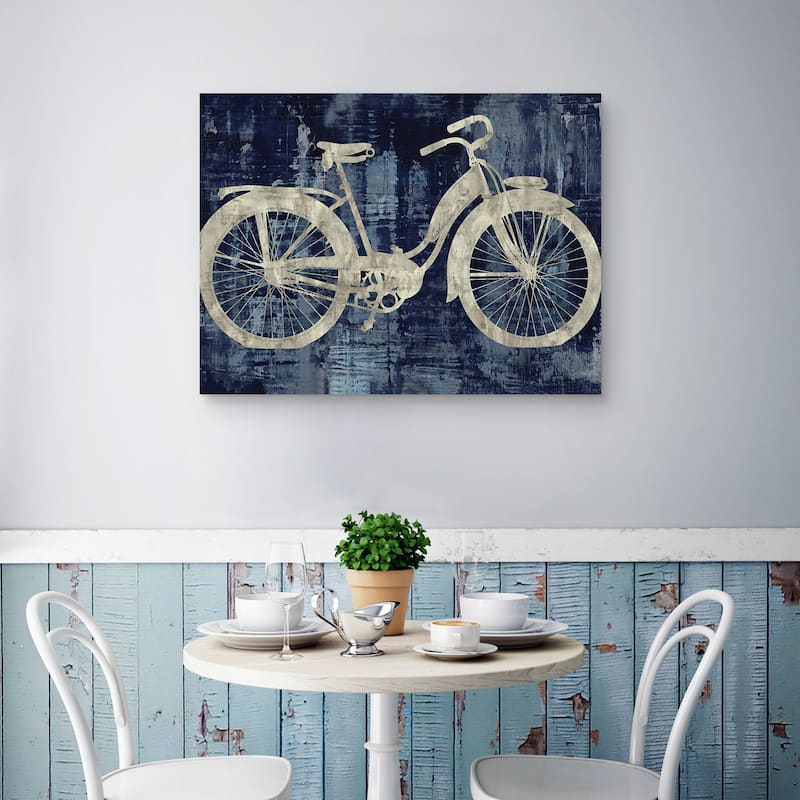 Vintage Ride in Blue by Amanda Wade Canvas Art Print