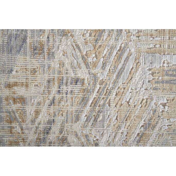 Wuxu Power Loomed Distressed Abstract Area Rug By HomeRoots - 8' Runner