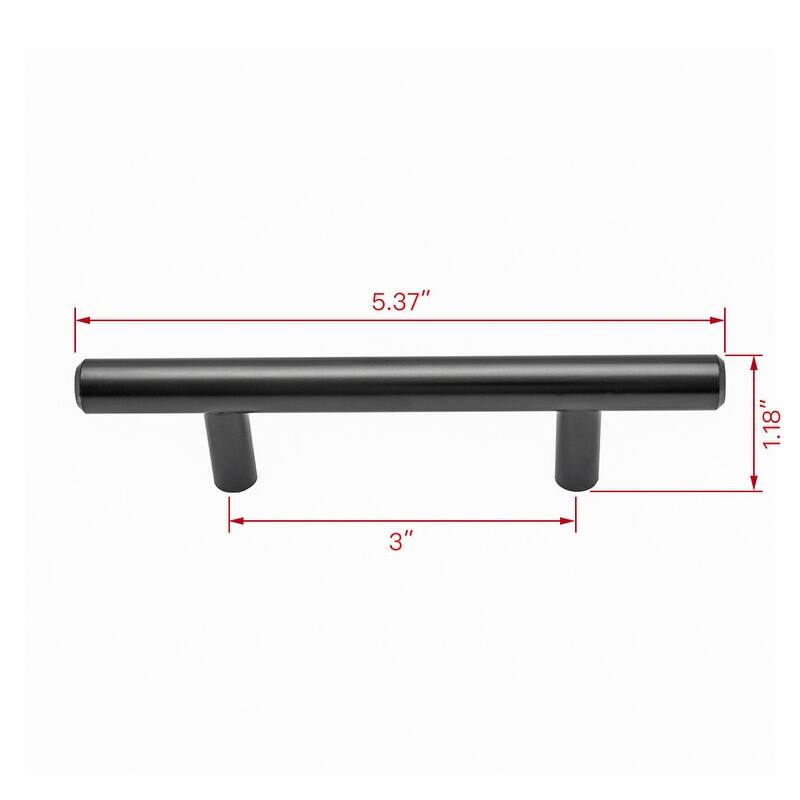 Utopia Alley Carli Cabinet Pull Handle, Brushed nickel/Matt Black 3", 5" and 12.5" Center to Center