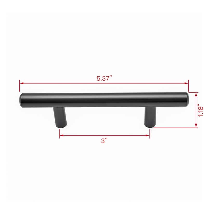 Utopia Alley Carli Pull Handle - Decorative Matt Black Cabinet Drop Pull Handles, 3.0" Center to Center