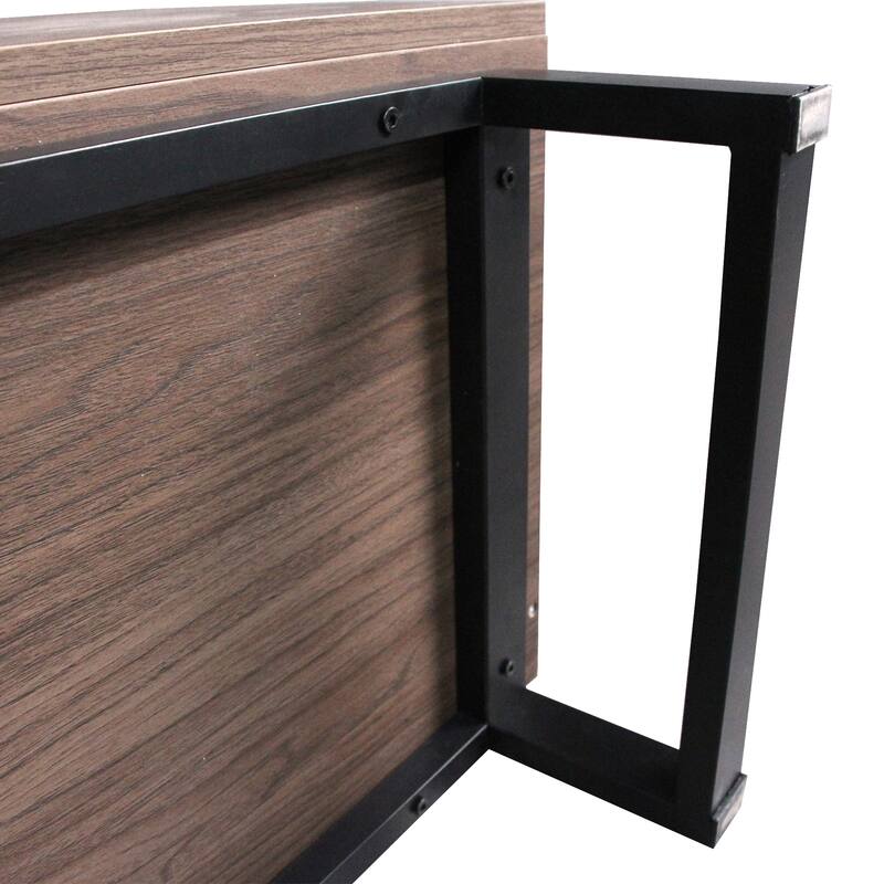70.86" TV Stand with Drop Down Door, 3 Cabinets and Open Shelves for TVs Up to 80"