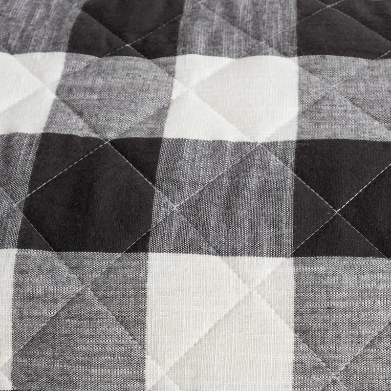 HULALA HOME 3 Piece Quilt Set with Plaid Patterns