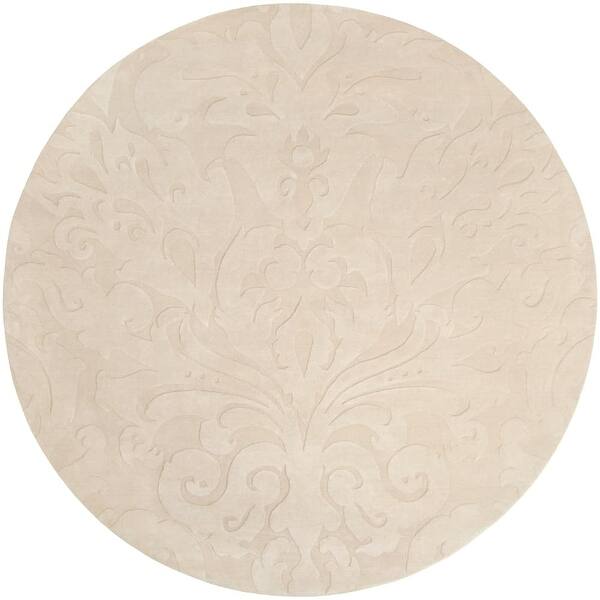 Surya SCU7511-8RD Sculpture 8' Round Wool Hand Loomed Solid Area Rug ...