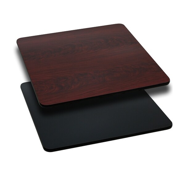 36" Square Table Top with Natural or Walnut Reversible Laminate Top