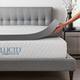 Lucid Bamboo Charcoal and Aloe Memory Foam Topper - Gray - King - 4 Inch
