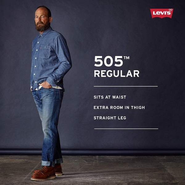 levis 505 mens stretch straight leg jeans