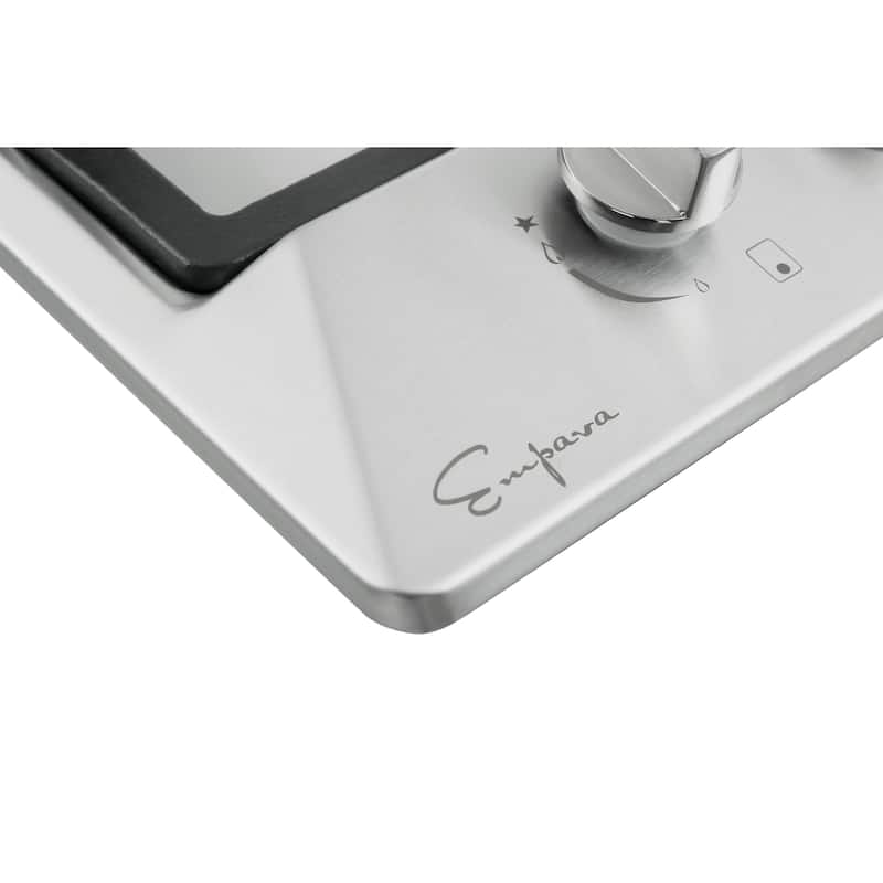 12 in. Gas Cooktop 2 Sealed Burners LPG Convertible Stove in Stainless Steel