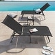 preview thumbnail 47 of 72, Outdoor Patio Lounger Aluminum Adjustable Chaise Lounge Chairs with Arms (Set of 2/4) - See Picture