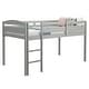 preview thumbnail 22 of 31, Costway Twin Low Loft Bunk Junior Bed Bedroom Wooden Guard Rail Ladder