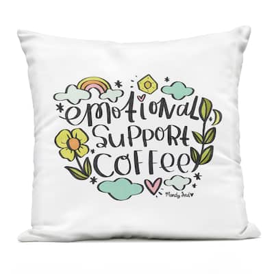 Stupell Motivational Support Coffee Printed Outdoor Throw Pillow Design by Mandy Ford Art + Illustration