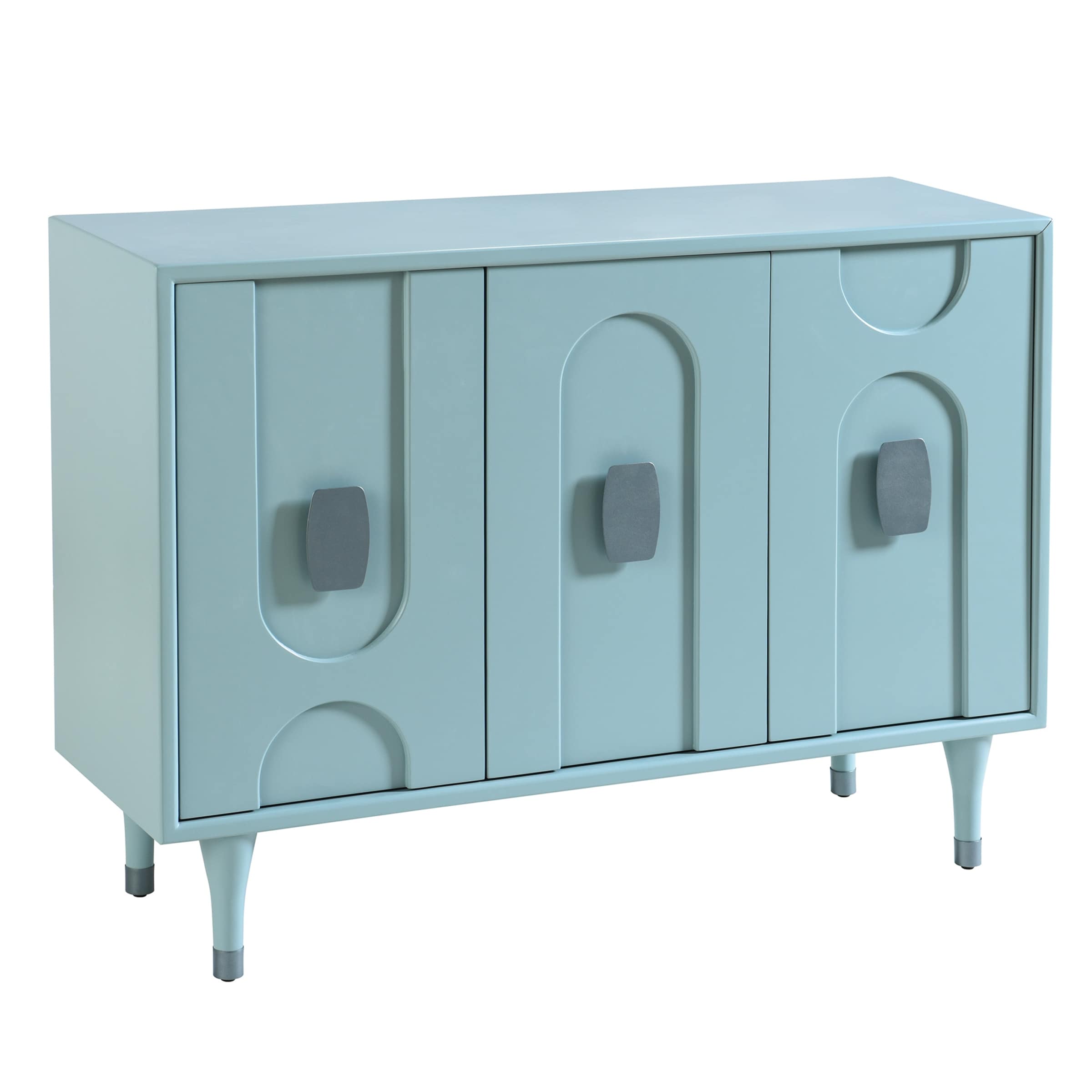 StyleCraft Modern Geo 3-Door Cabinet - Skye Blue