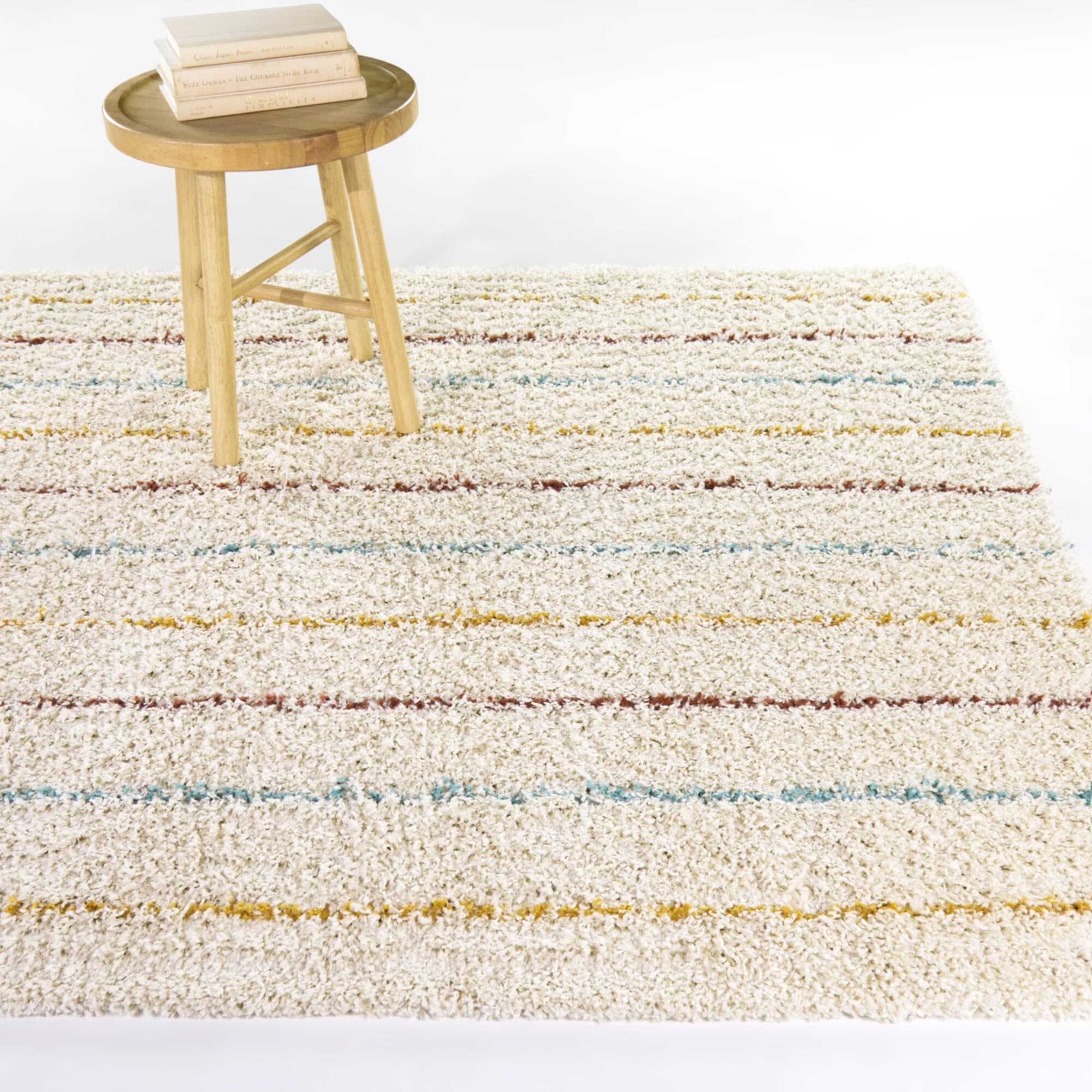 Patricia Striped Shag Area Rug
