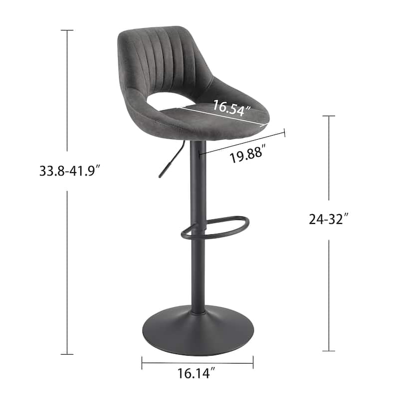Retro Adjustable Swivel Barstool (Set of 2)