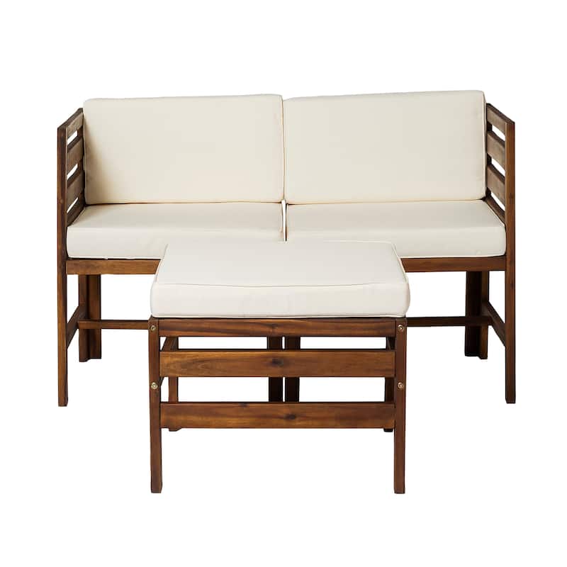 Middlebrook Designs Acacia 3-Piece Chairs with Ottoman