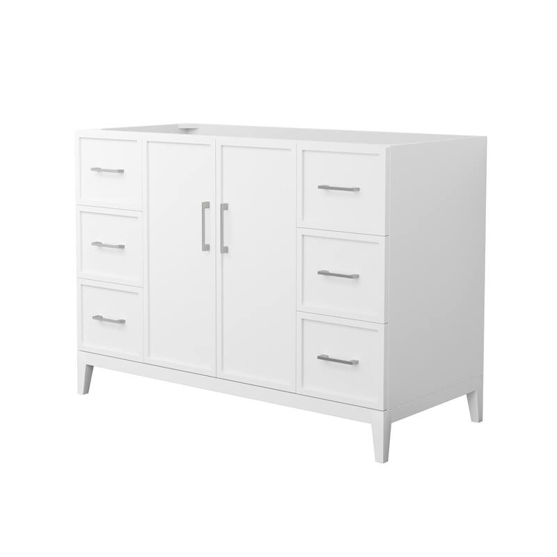 Wyndham Collection WCH717148S-CX-MXX Elan 47" Single Free Standing - White / Brushed Nickel Hardware