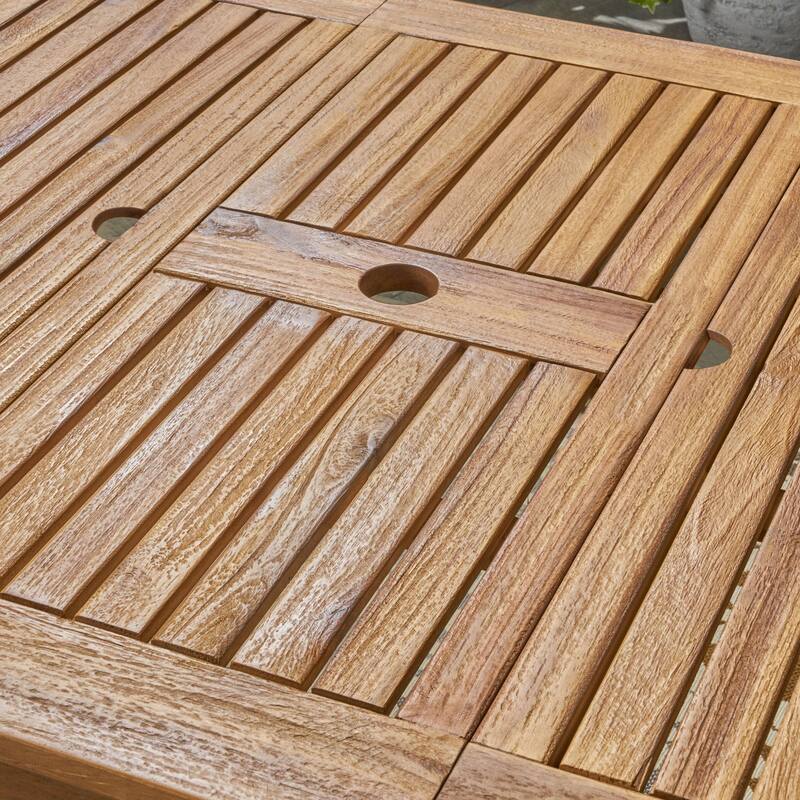 Nestor Outdoor Expandable Acacia Wood Dining Table by Christopher Knight Home