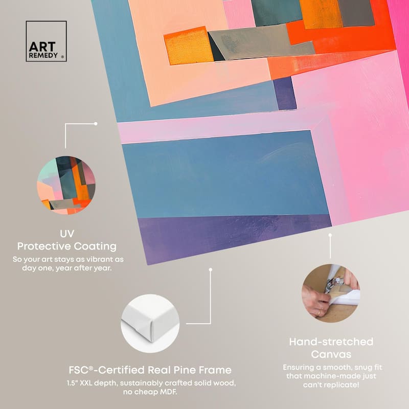 Color Blocks I Canvas by Art Remedy, Gallery Wrapped