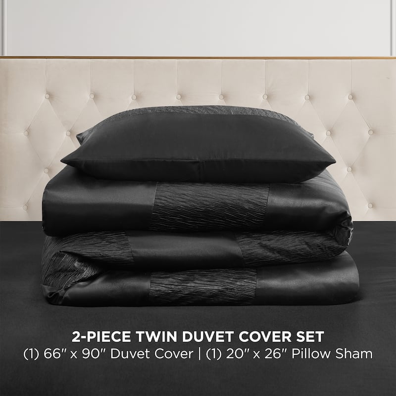 Juicy Couture Glam Night Black Stripe Duvet Cover Set