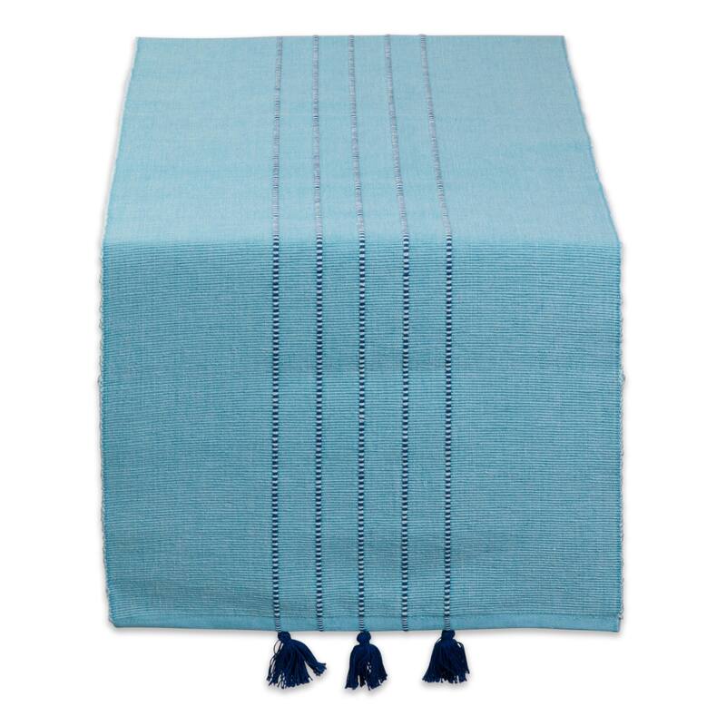 14"x72" Sky Blue Home Kitchen Essentials Stripes Table Runner