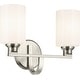 preview thumbnail 1 of 9, Kichler 55225 Gioe 2 Light 14" Wide Vanity Light with Opal Glass Brushed Nickel