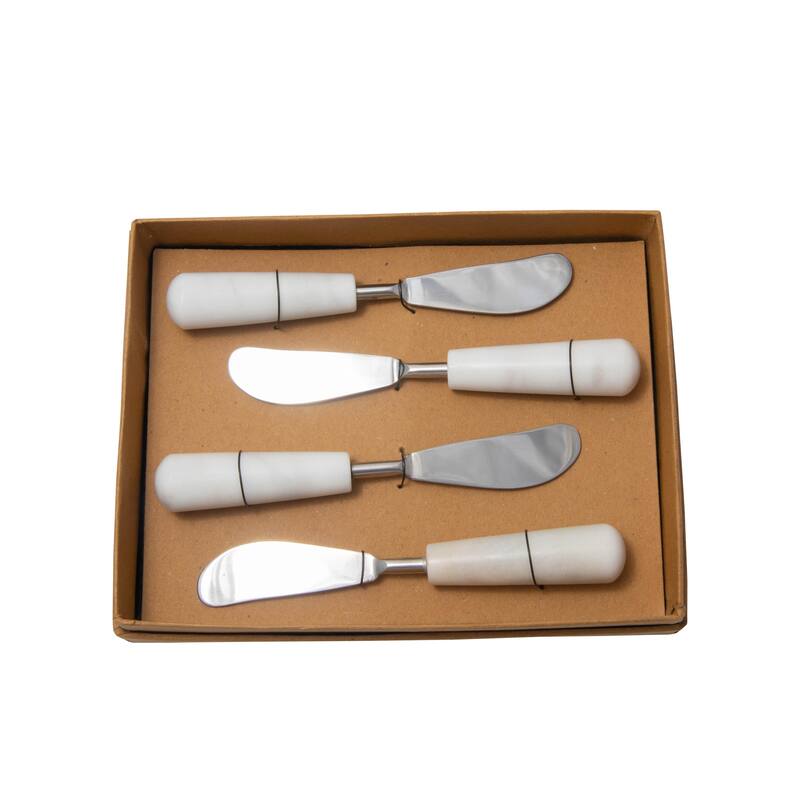 Set of 4 Marble Spreaders - SHINY AND NATURAL