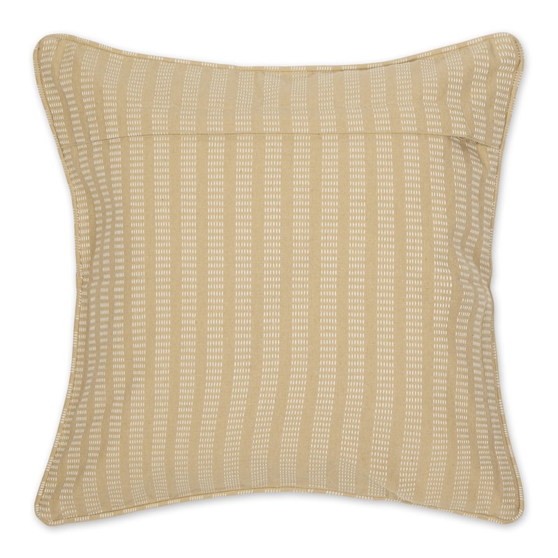 Off-White Dobby Stripes Recycled Cotton Pillow Cover 18x18 (Set of 2)