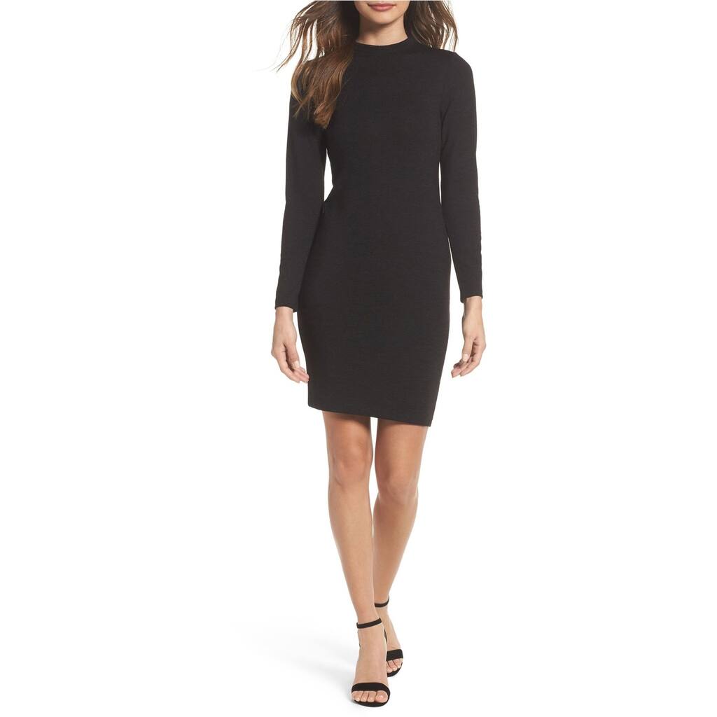 French Connection Womens Body-Con Sweater Dress,, Black, 0